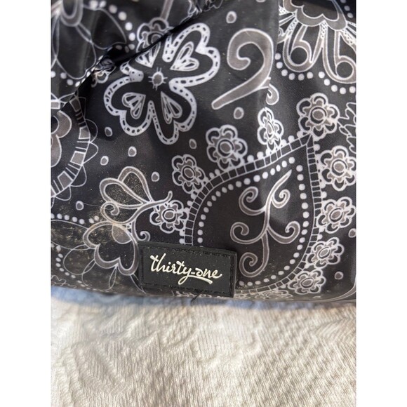 THIRTY ONE 31 Lunch bag sac black white drawstring - Picture 3 of 8